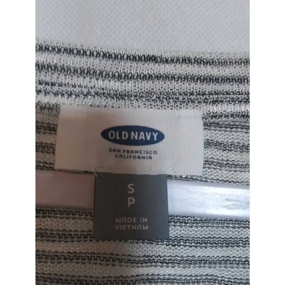 Old Navy Oversized Striped Scoop Neck Lightweight Knit Top Size S